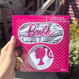 Barbie Pink and Black Eye Mask & Pillowcase Set